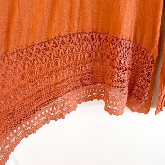 American Rag Lace Boho Top, Size Large - Picture 2 of 5
